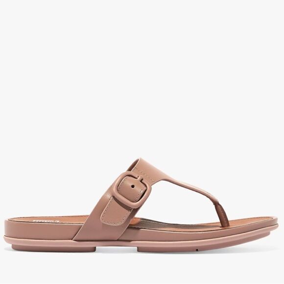 FitFlop Women's GRACIE Buckle Suede Toe Post Sandals 10 - Picture 1 of 4